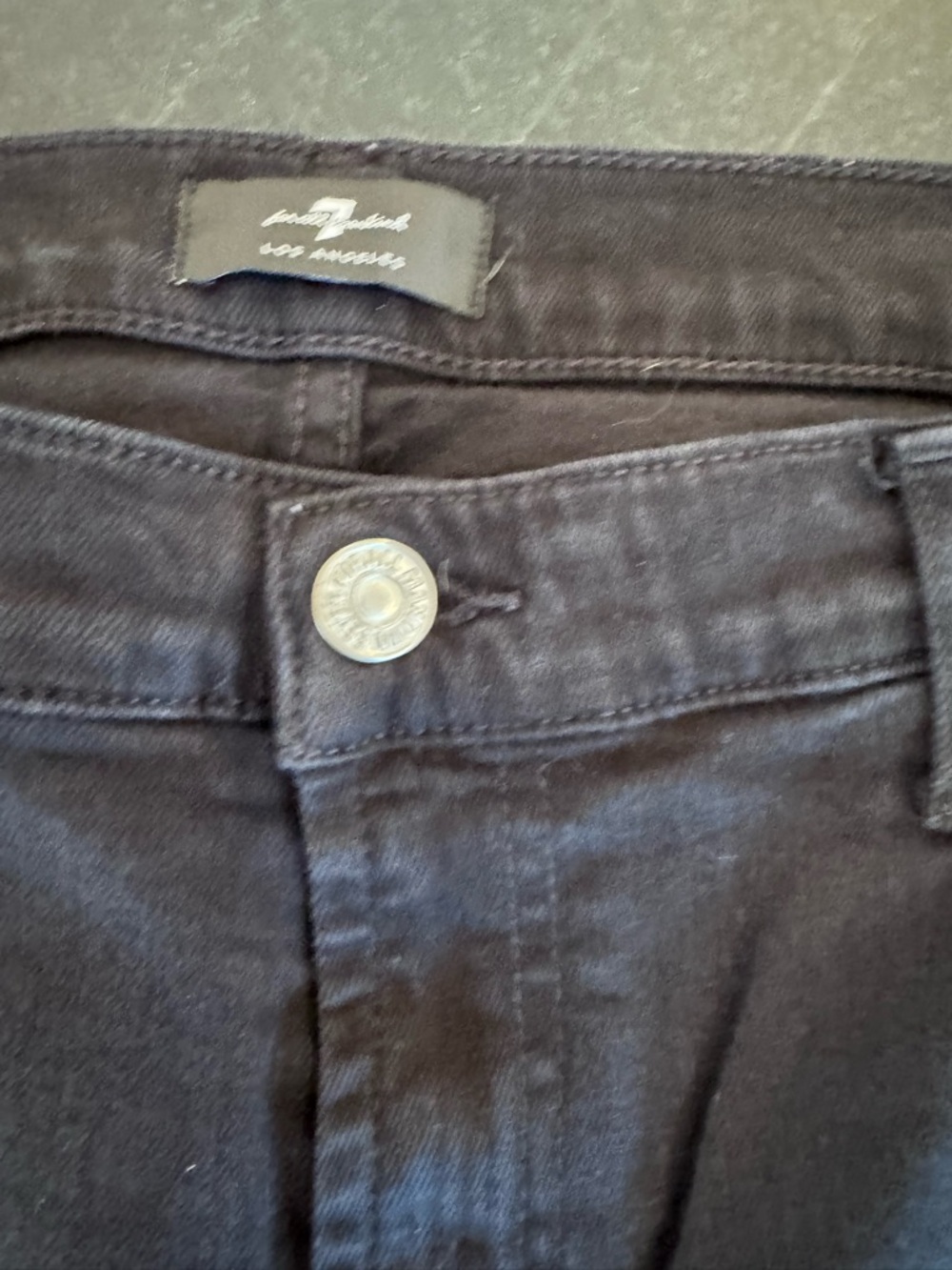 7 For All Mankind Black Slim Denim Jeans